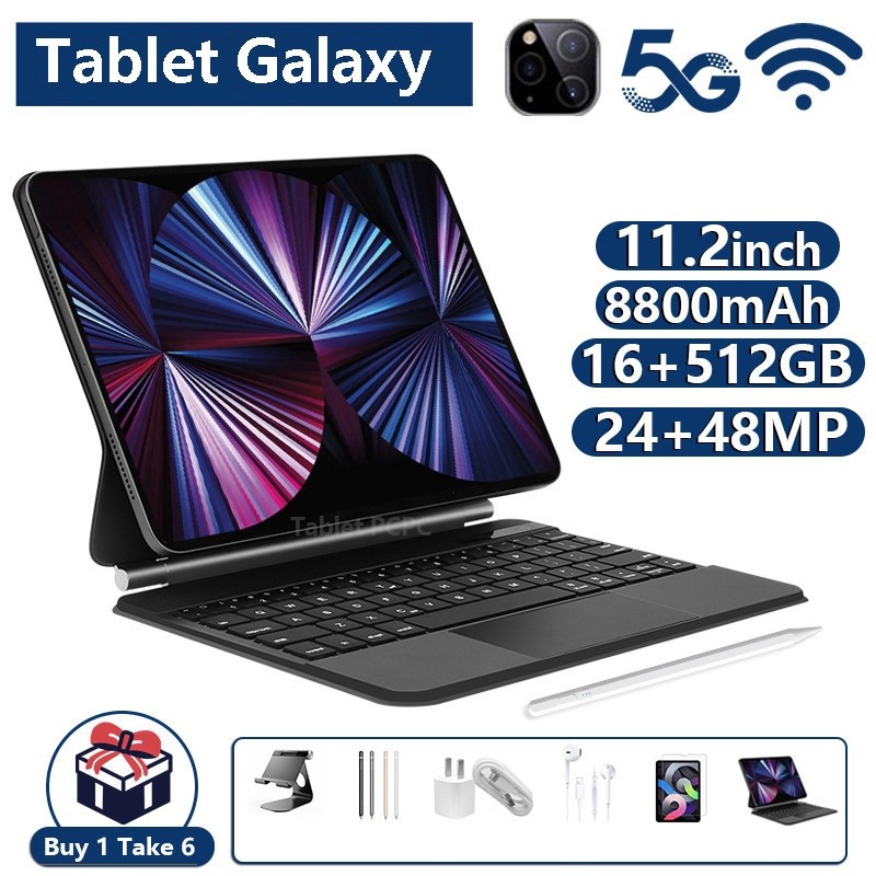 2025 Tablet Galaxy S9 Baru Asli 11.6 inci Android 12 Tablet 512GB Dijual Kad SIM Dua