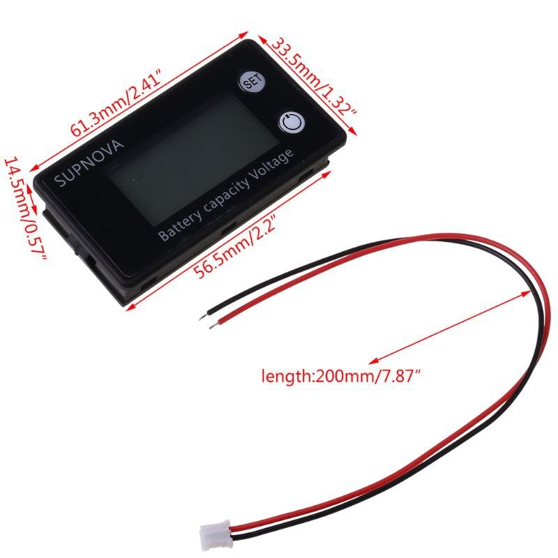 Multi Have Battery Capacity Indicator tester DC 8V-100V Lead Acid Lithium LiFePO4 Car Motorcycle Voltmeter Voltage Ga... - Image 5