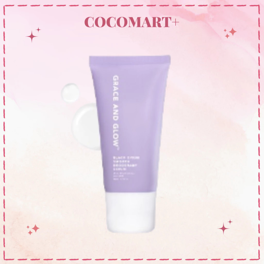 Grace and Glow Black Opium Smooth Deodorant Serum Roll On for Brightening Pencerah Ketiak with Niacinamide