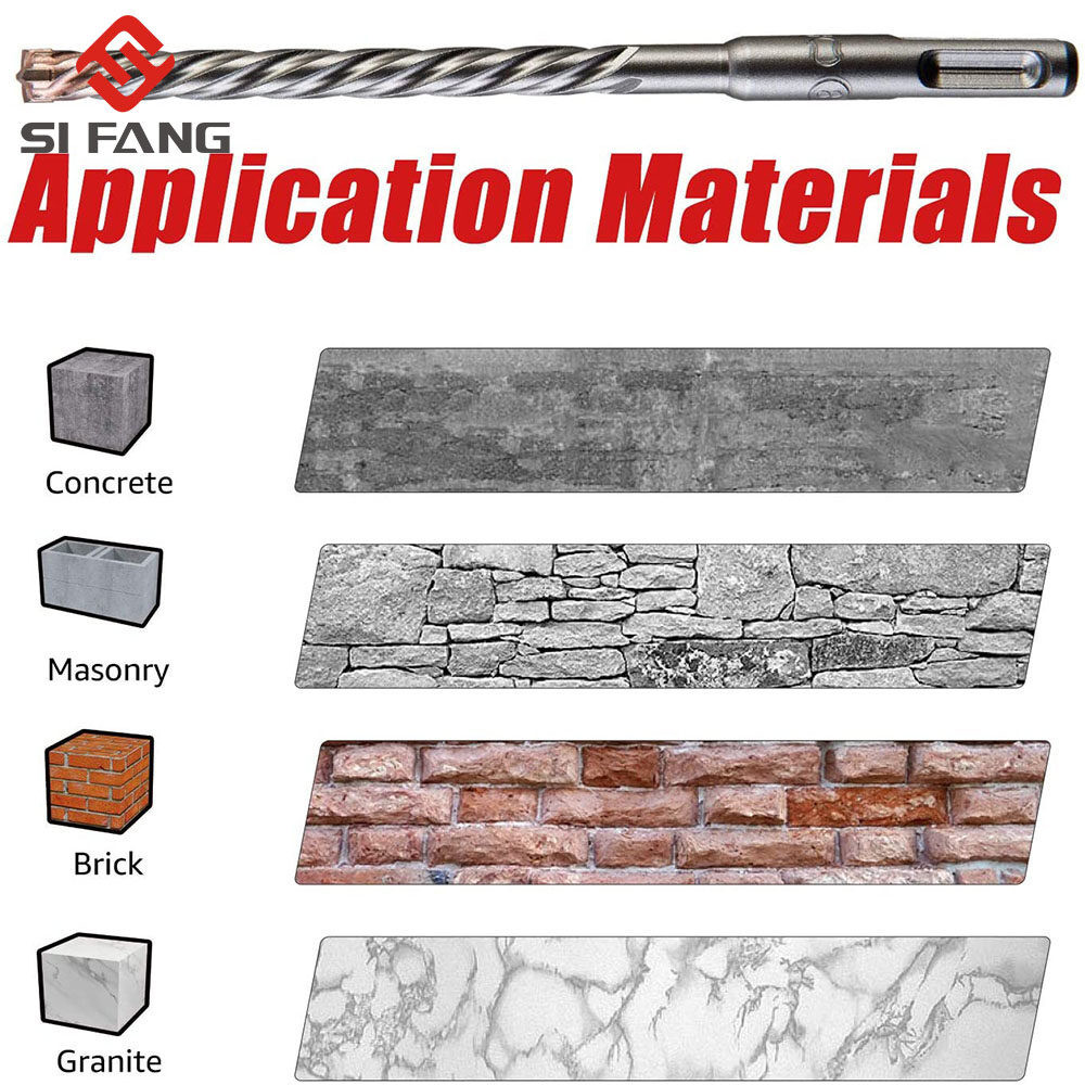 Heavy Professional SI FANG 210mm Electric Hammer Drill Bits Wall Hole 6/8/10/12/14/16/18/20/22/25mm Cross Type Tungst... - Image 5