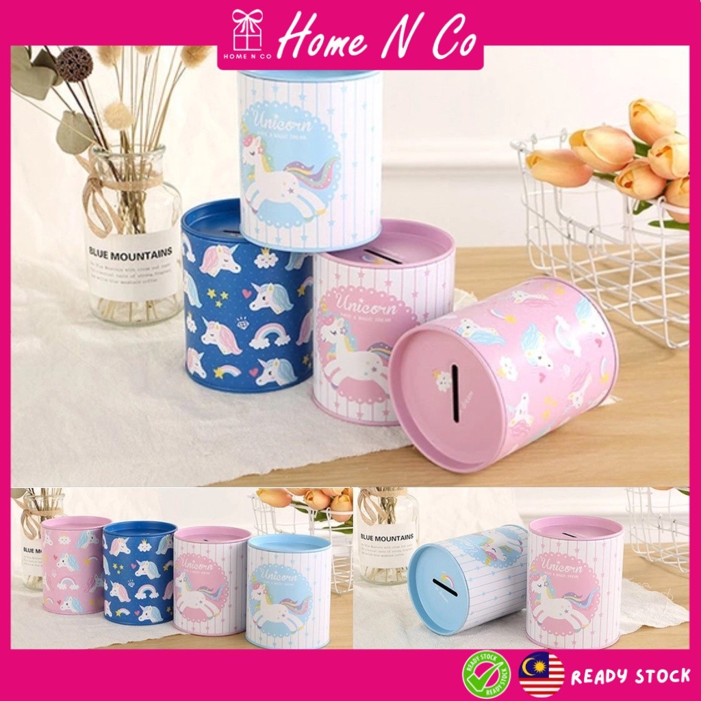 Home N Co Coin bank metal piggy bank tabung duit tabung syling tabung besi pencil holder