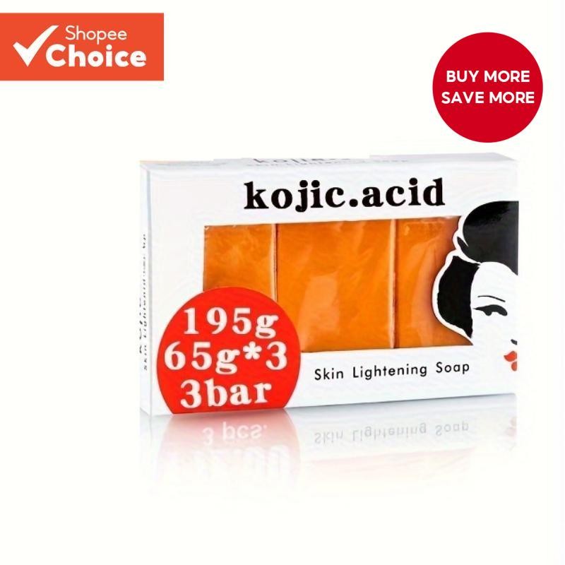 Kojic Kojic Kojic Acid Soap Papaya Soap Soap Handmade Essential Oil Soap Body Soap Gently Clean Moisturizing Skin 3pcs
