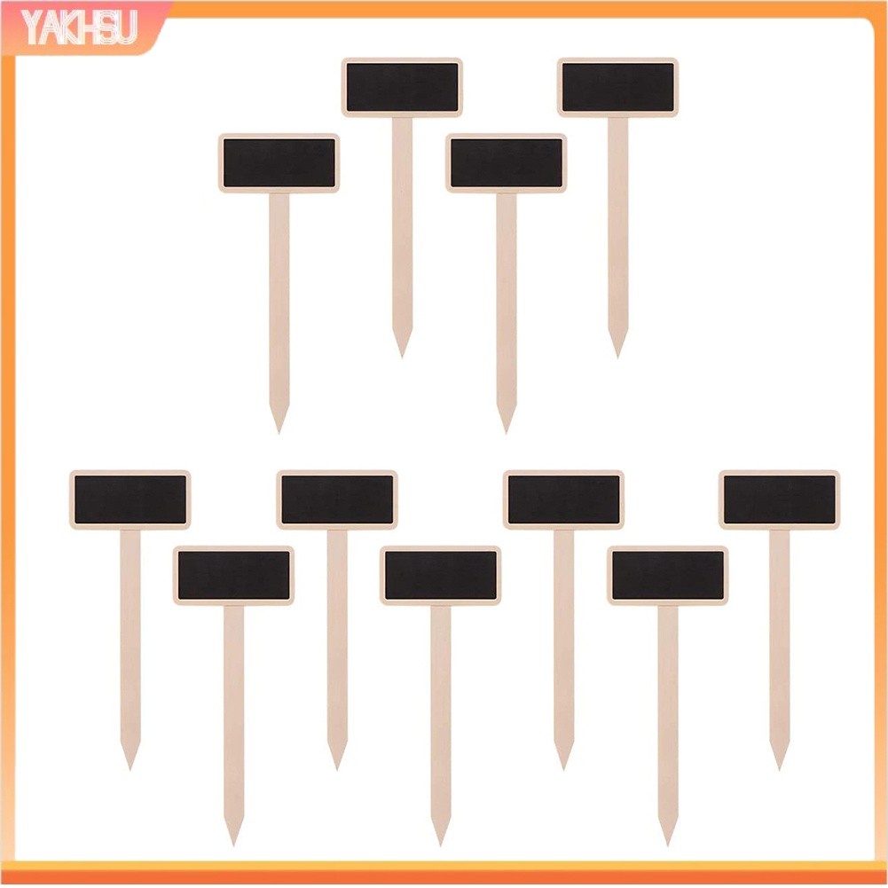 Durable Versatile (yakhsu) 20Pcs Wooden T Shape Vegetables Plant Pot Labels Tags Garden Chalkboard Decor Purpose Premium - Image 2