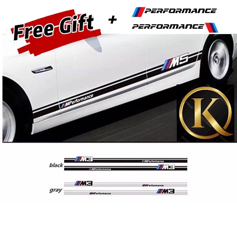 [Ready Stock]K354# M3 & M5 Performance Body Stripes High Quality Vinyl Stickers