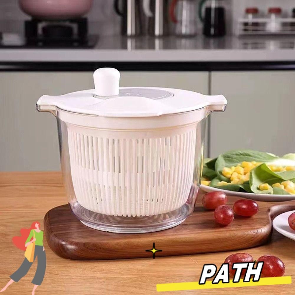 PA-HOME Salad Spinner Salad Dryer, Household 2 in 1 Vegetable Dehydrator Drainer, Multifunctional Large Capacity Absorbent Basket