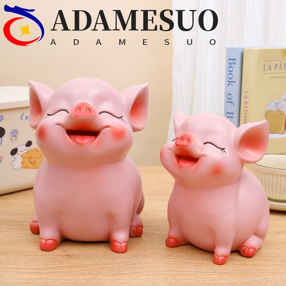 ADAMESUO Pig Piggy Bank, Savings Tank Large Capacity Animal Saving Box, Cute Cartoon Decorative Openable Zodiac Pig Ornaments New Years