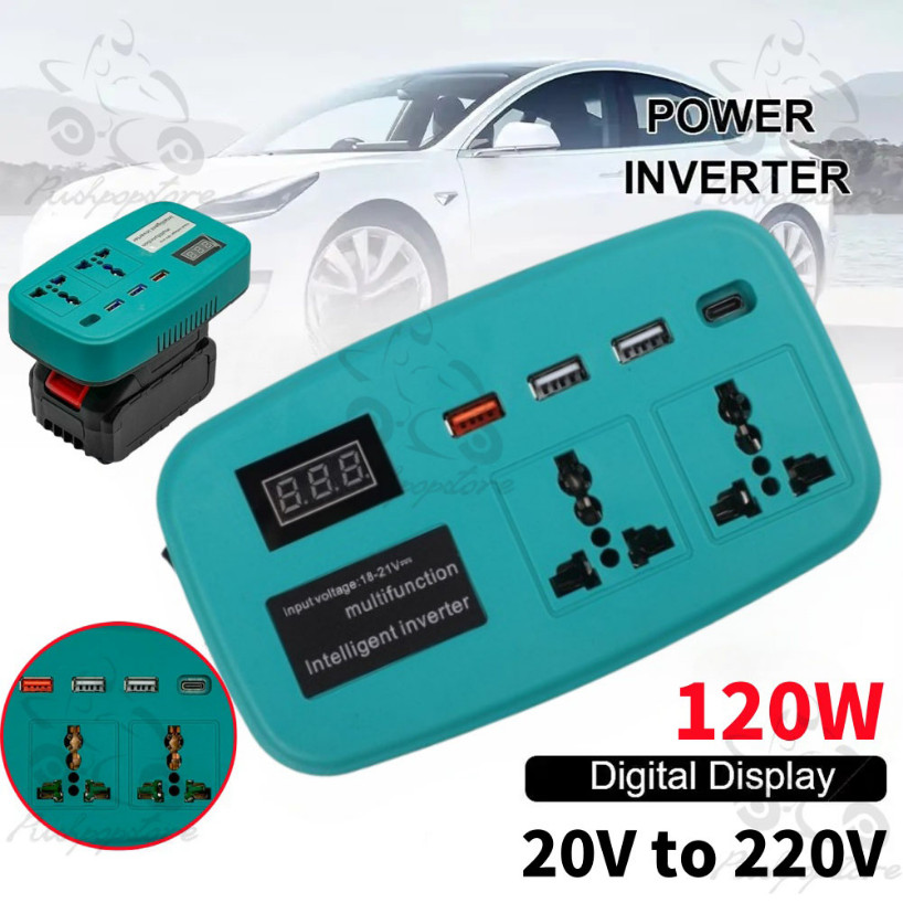 🔥Portable Battery Converter with USB Type C AC Output Fast Charging Car Outdoor Camping Smart LED Inverter 20V To 220V