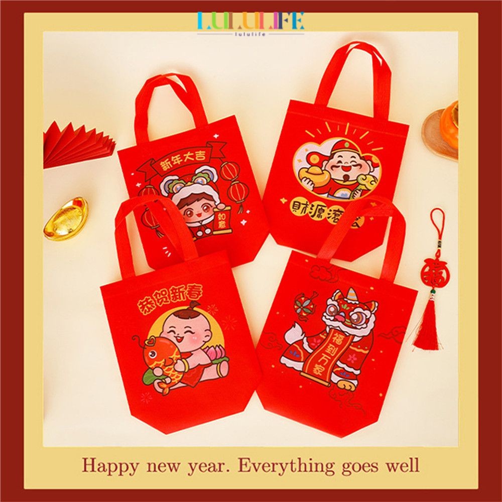 Non-woven Handbags Convenient Lightweight And Durable Home Furnishings Tote Bag Solid Vibrant Colors Decorations Cartoon Tote Bag Practical Easy Storage LULULIFE