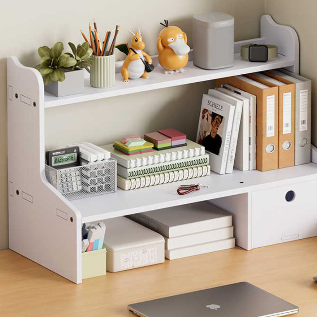 Simple bookshelf desktop rack table multi-layer storage rack student dormitory computer desk small cabinet storage rack