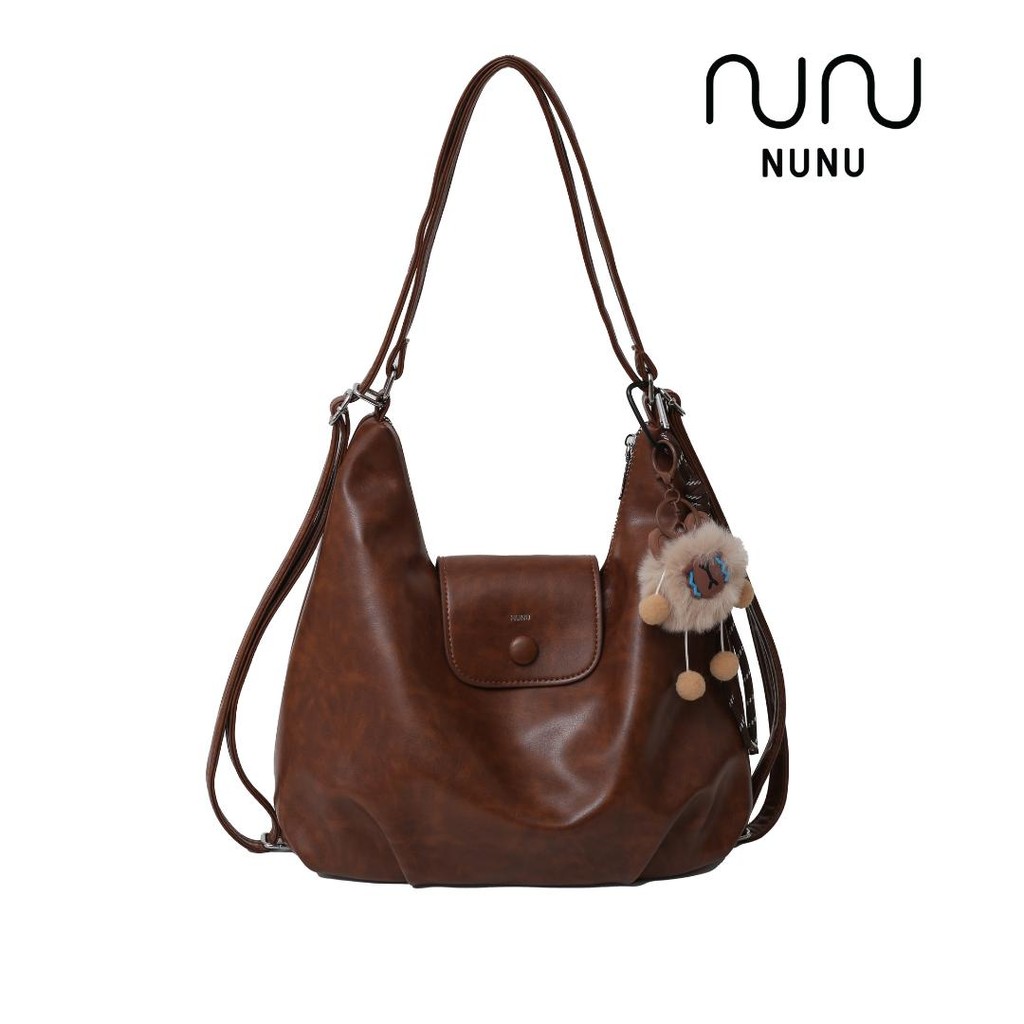 NUNU Ashley Bag - Women Fashion Crossbody & Shoulder Backpack Multiple Bag PU Leather Free Keychain Beg Tangan Wanita Se