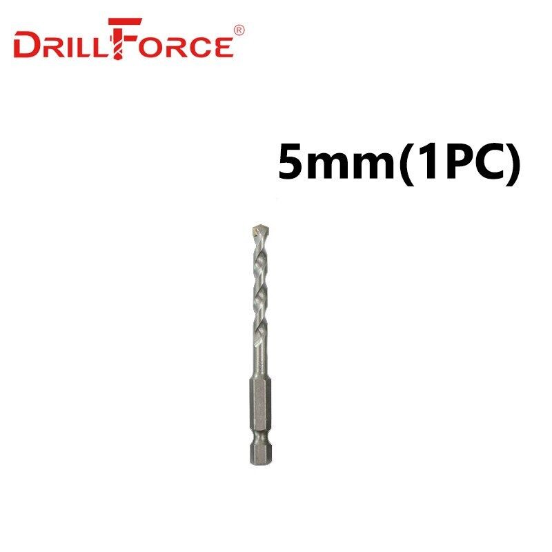 DIY Build Drillforce 4/5/6/8/10mm YG8 Tip Masonry Drill Bits Set Tungsten Carbide Tipped Concrete Brick Stone Drillin... - Image 5