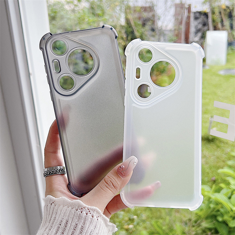 Soft Casing For OPPO A98 A79 A78 A76 A96 A95 A74 A58 A57 A77S A18 A38 A17 A17K A16 A16S A54S A15 A15S 4G 5G Air Bag Fashion Matte Semi Transparent Shockproof Protect Cover