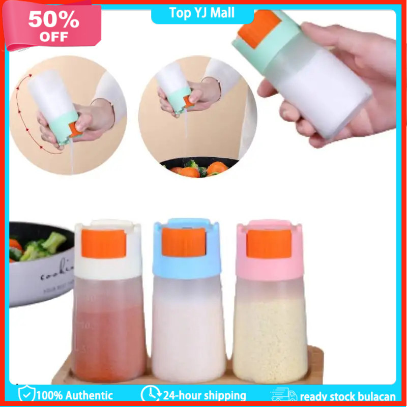 Plastic seasoning bottle press type quantitative seasoning jar kitchen pepper sealed seasoning