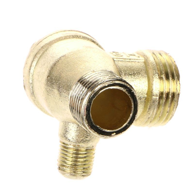 Premium Multi AINNA Ready Stock Male Thread 3 Way Metal Air Compressor Check Valve Gold Tone SS 60 Essential - Image 2