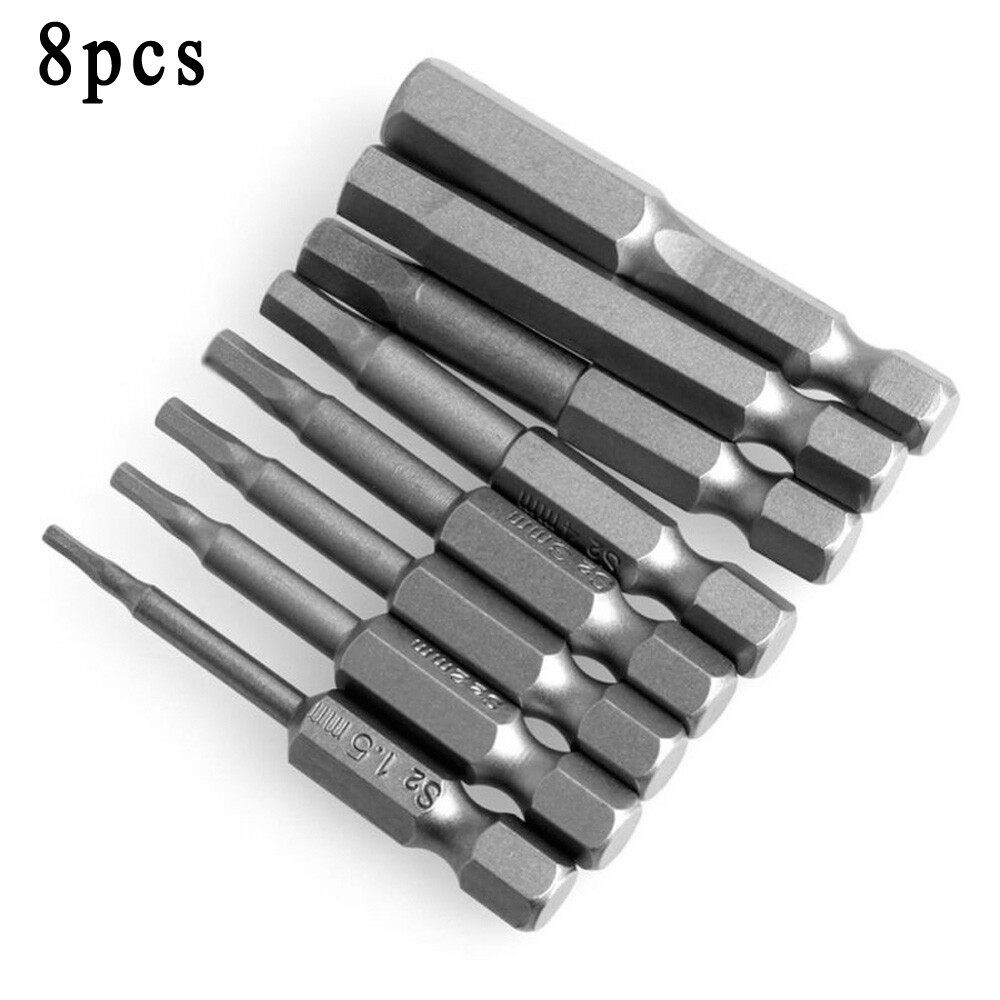 Craft Duty 8PCS 1/4 Hex Shank Key Allen Bit Quick Change All Cord/cordless Drill - Image 2