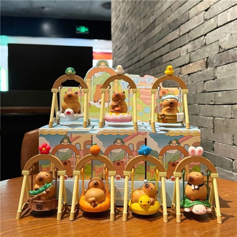 Capibara Swingers Series Blind Box Mesh Red Water Pigeon Puzzle Emotion Healing Desk Decoration School Girl Day Gift