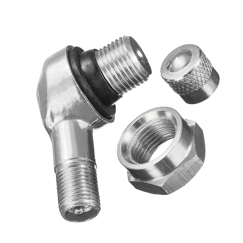 Essential Multi Hot 1 Pair Universal Motorcycle Aluminum Alloy Wheel Tire Valve Stem Cap Air Cover 90 Degree 17mm CNC... - Image 2