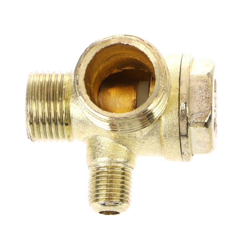 Premium Multi AINNA Ready Stock Male Thread 3 Way Metal Air Compressor Check Valve Gold Tone SS 60 Essential - Image 4