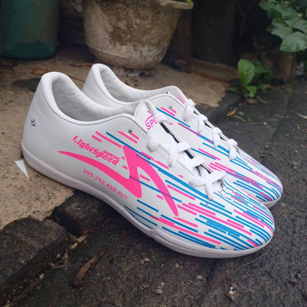 Premium Reliable Sepatu Olahraga Anak Futsal 33 s/d 38 Reborn Putih Pink Multi - Image 4