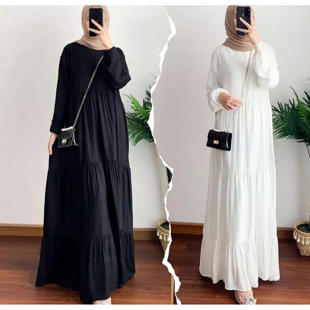 Multi Versatile PROMO GAMIS POLOS PREMIUM RAYON TWILL TERBARU BISA COD MODERN WANITA REMAJA DRESS HOME Have - Image 4