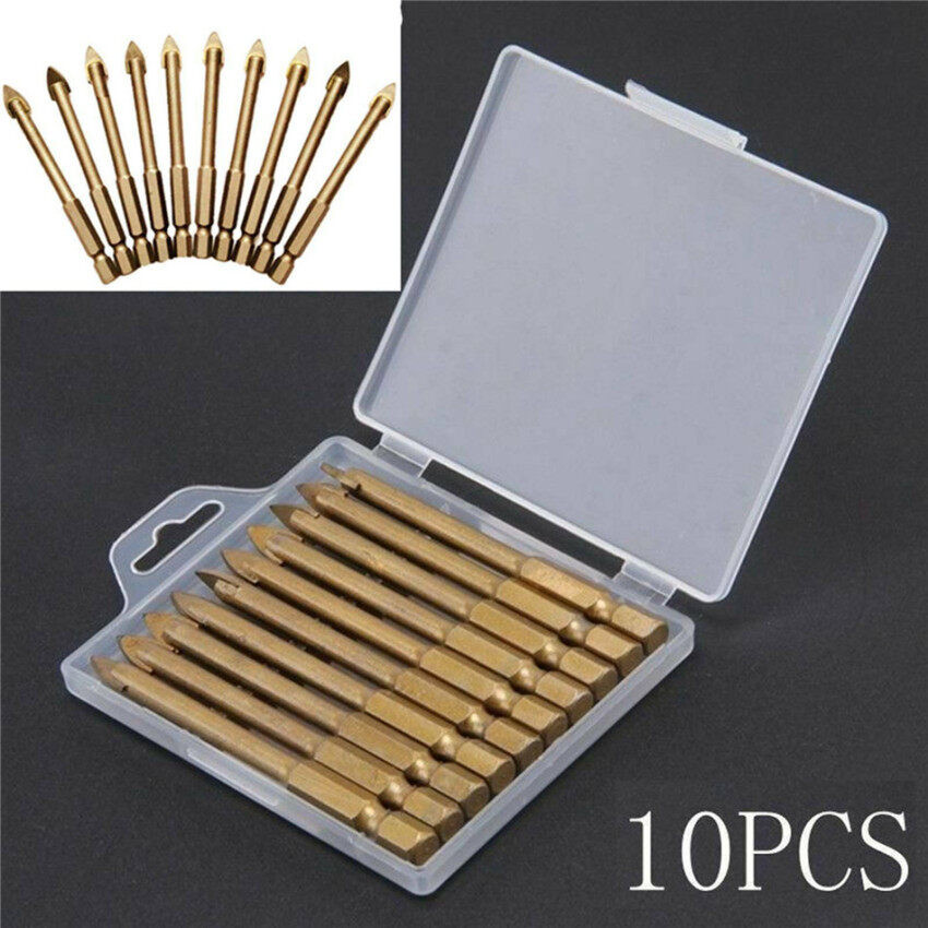 Craft Hardware Tungsten Carbide 6mm Spear Head Drill Bit 10PCS Glass Tile Mirror Ceramic Tool - Image 5
