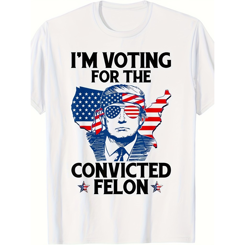 Saya Mengundi T-Shirt Felon Funny Pro Trump 2024 yang Dihukum Bersalah