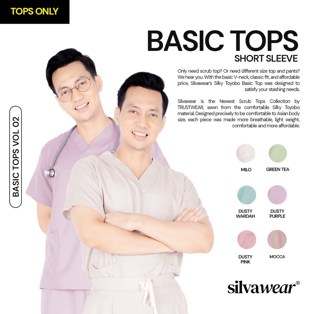 Durable Multi Doctor's Scrub/OKA OK Nurse/Doctor Short Sleeve II SILVAWEAR Clothes Only - Image 3