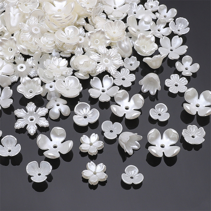 Flower Beads ABS Plastic Pearl Petal Beads For Bracelet Necklace DIY Jewelry Making Accessories