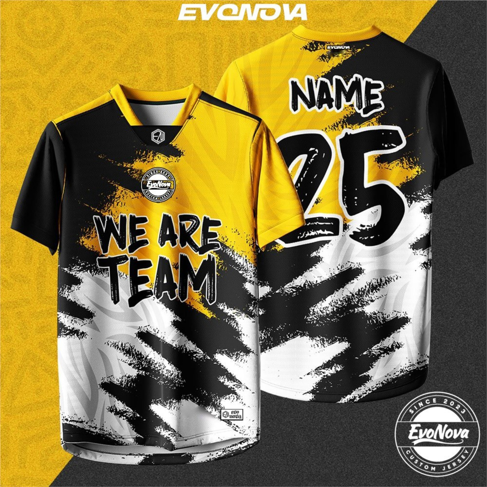 [FREE CUSTOM] 2025 New Sports Jersey Baju Sublimation T-shirt Outdoor Futsal Football Bola Jersi Custom Name Fashion Teamwear Unisex