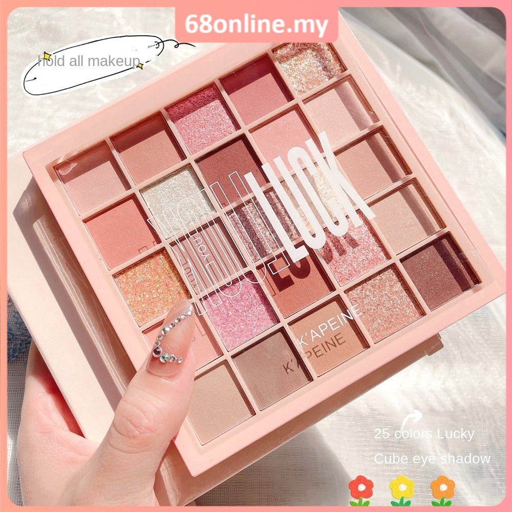 [Johor Seller] 25 Color Eyeshadow Palette Makeup Set Glitter Matte Eye Pearl Natural Naked Low Pigment Matte Waterproof