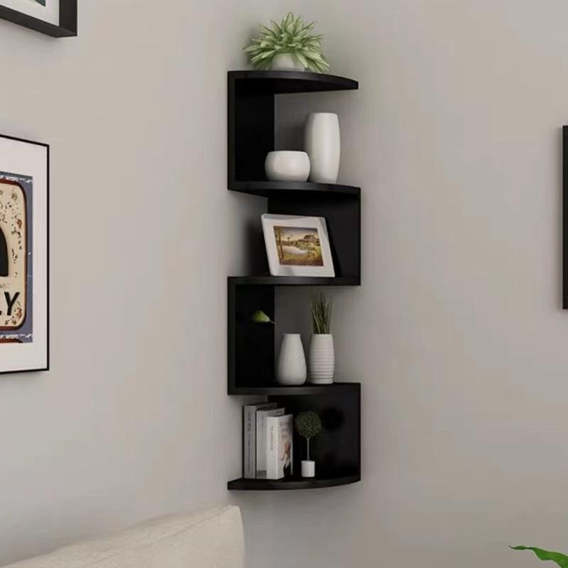 4/5-Layers Shelf Corner Floating Shelves Multifunctional Decoration Wall Shelf for Kitchen Living Room