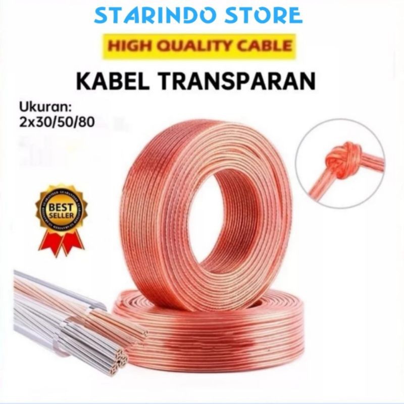 Quality Purpose Monster Cable 2X30/ 2X50/2X80 30YARD/ AUDIO Cable/ Transparent Power SPEAKER Essential - Image 5