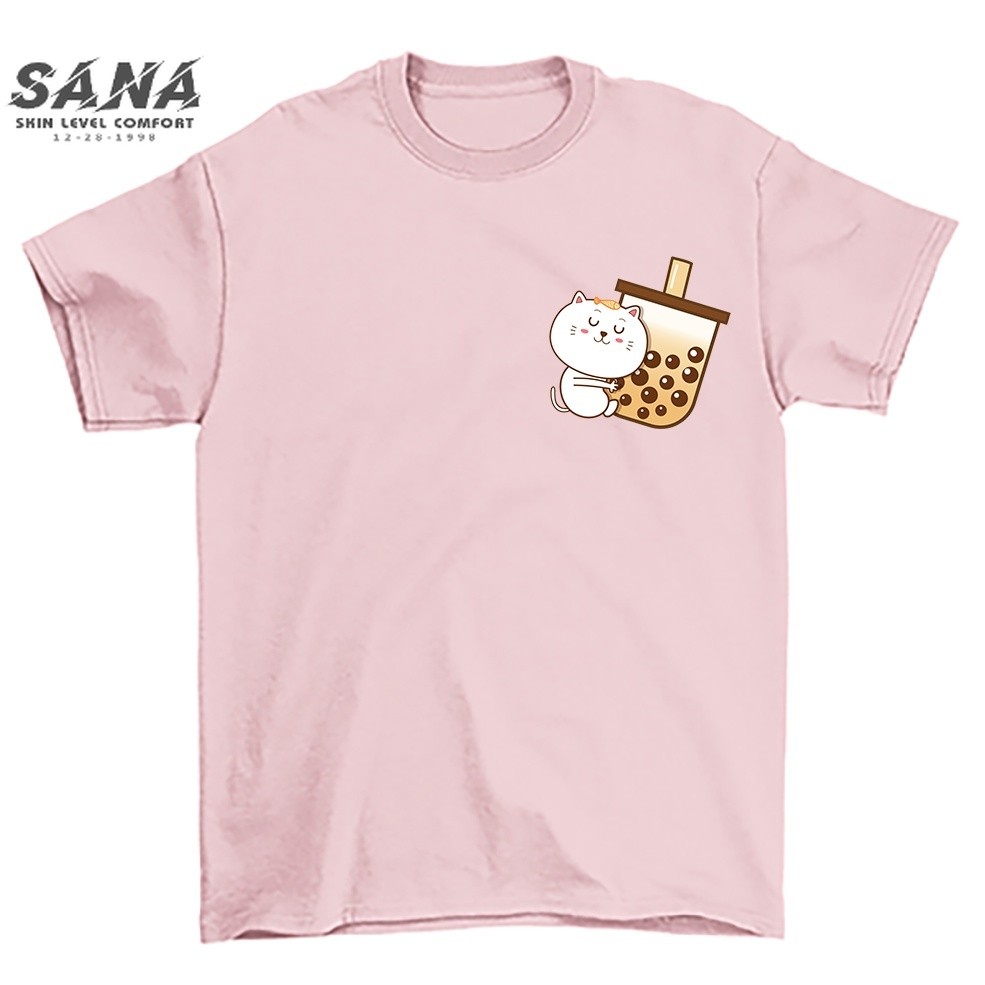 100% Cotton t shirt Unisex Men Women Round Neck Short Sleeve Baju Lelaki Wanita Ready Stock Bubble Tea korean style