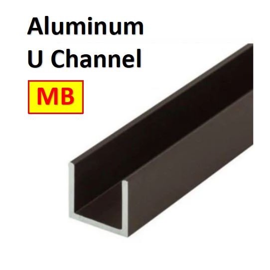 MB Color Aluminium Equal U Channel Dark Aluminum U Channel Aluminium U Frame U Shape U Rail