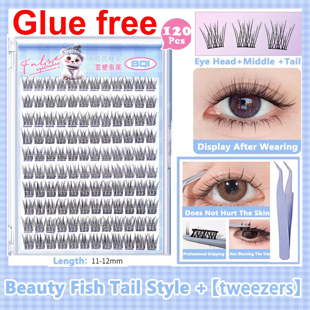 Glue-Free False Eyelashes Softer and Reusable Lashes False Eyelashes Natural Curling Eyelashes PB