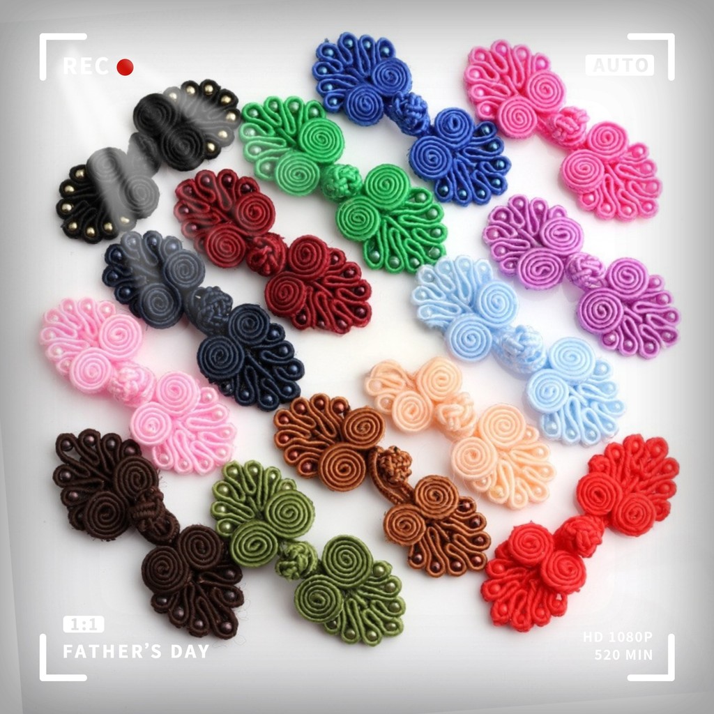 Seven-Bead Plate Button Button Cheongsam Button Chinese Wedding Invitation Handmade Retro Decoration Vintage Costume Traditional Clothes Clothing Accessories