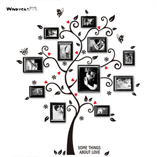 Modern Family Photo Frame Tree Removable Wall Decal Art Sticker DIY Home Decor