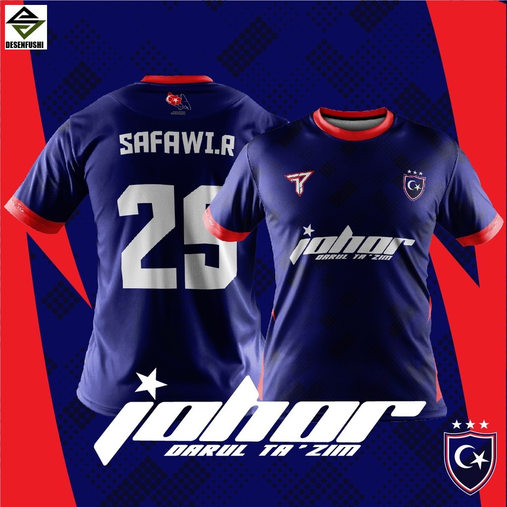 Fazz JDT01 - JDT JDT JDT JDT JDT Balls Darul Ta'zim Home Fan 2023 Long Short Shirts