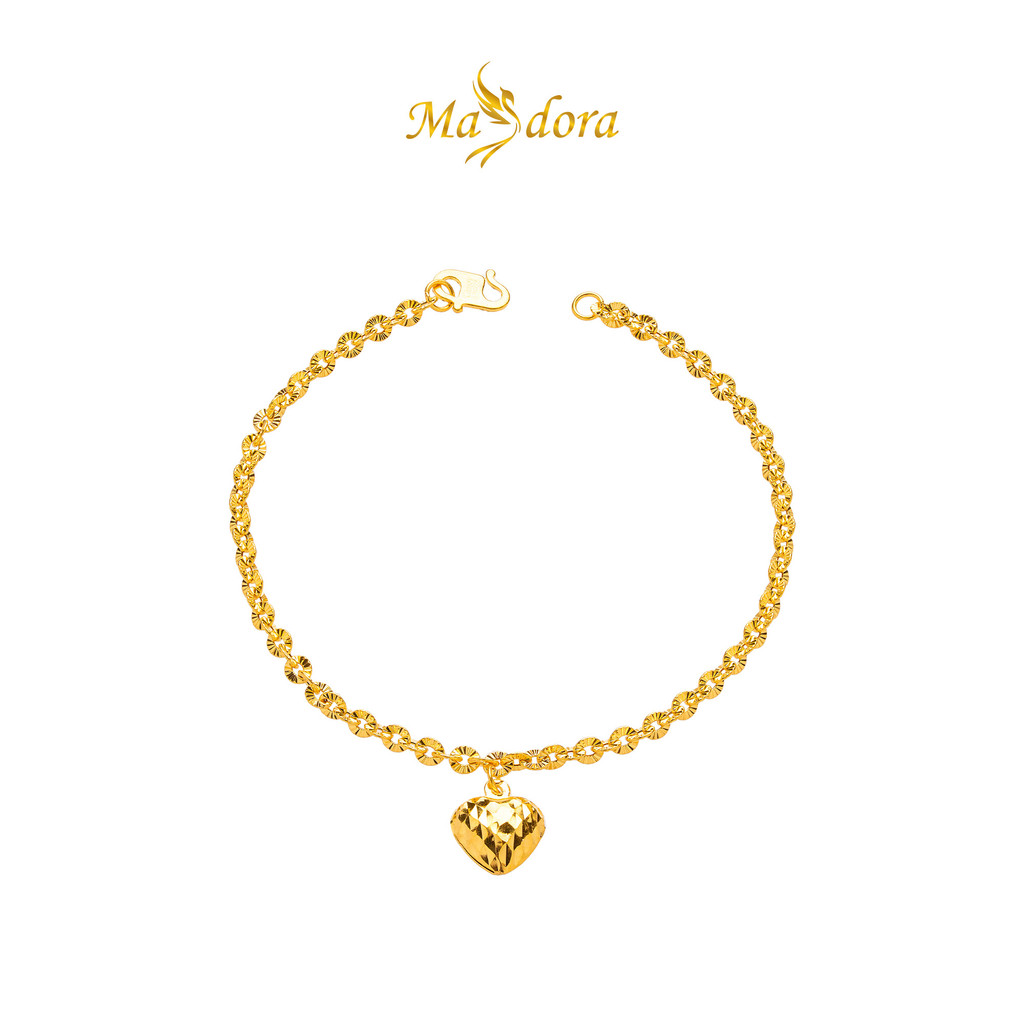 MASDORA 916 Gold Bracelet Rantai Tangan Emas ~ Shining Sauh Mid Love (EMAS 916/22K)