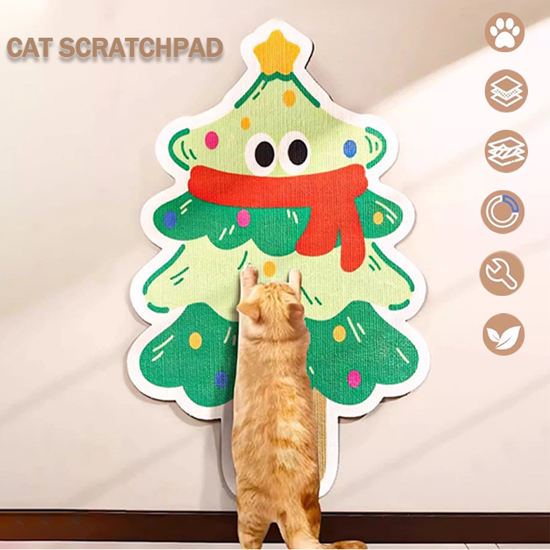 Cartoon Cats Scratching Mat,Wall Mounted Self-Adhesive Cats Scratching Board Pad,Scratch-Resistant & Wear-Resistant No Debris Drop