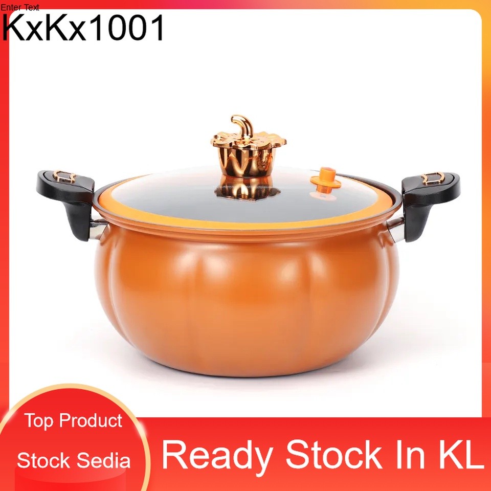Pot Pumpkin Pot Dapur Kitchen Pot 8L Pier Micro Pressure Cooker Round Toot Stew Non Stick Cooking Pot