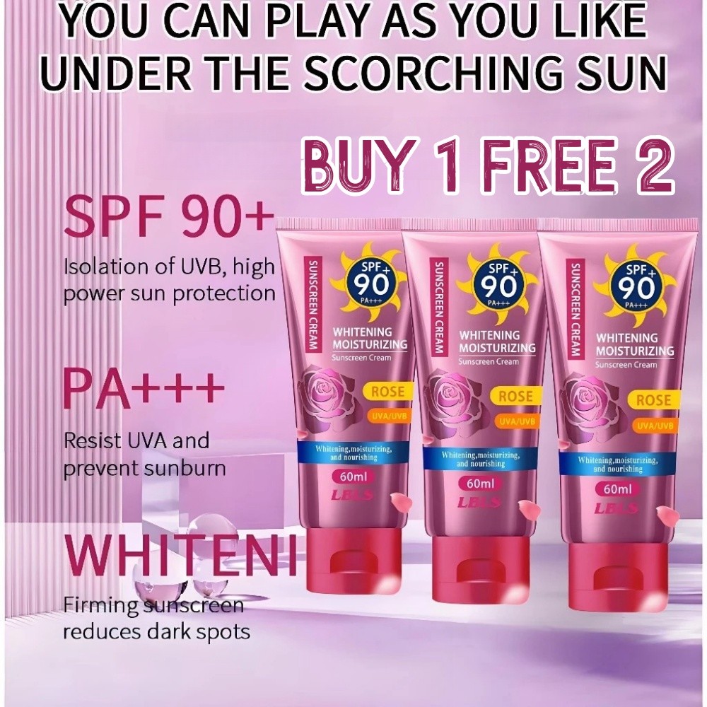 Lbls Rose Sunscreen Whitening Face Body Sunscreen Spf90 Sunblock Anti Uv Protection Cream