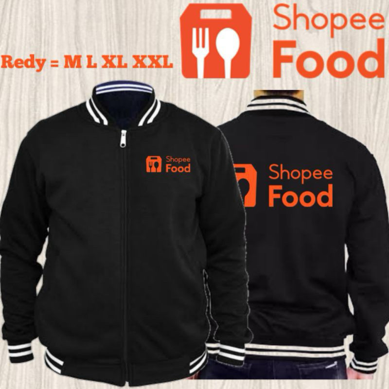 [ TKM ] - DISCOUNT!!! ShopeFood Varsity Sweater Jacket// Online Driver / Best Quality Price Tk7