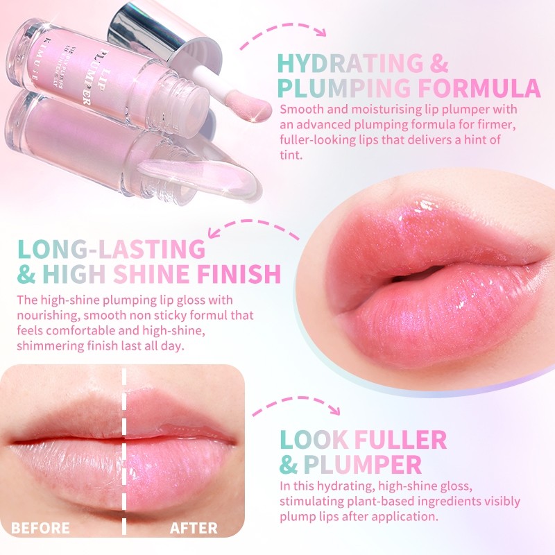 Have Purpose KIMUSE Lip Plumper Visibly Plums Lips Intensely Lasting Fullness Moisturizing Gloss Finish Pluming Makeu... - Image 4