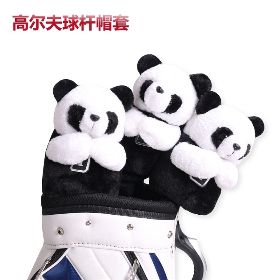 Golf Animal Wood Cover Panda Golf Cap Cover Cartoon Cute No. 1 Wood Head Cover Cap Cover
