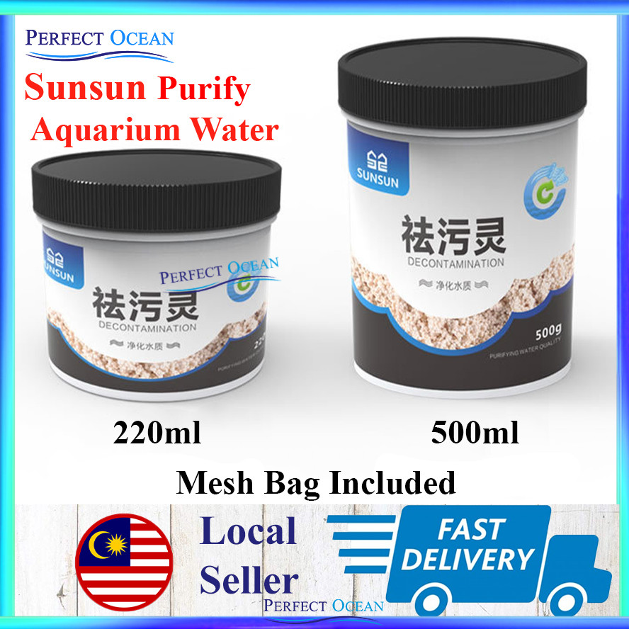 Sunsun Decontamination Purified Aquarium Water 220ml / 500ml READY STOCK | Perfect Ocean