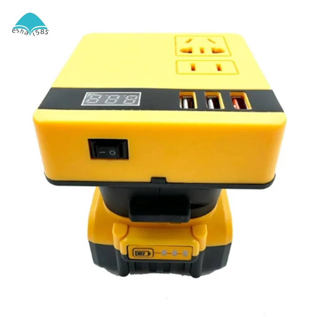 Multifunction Power Inverter DC 18V to 220V Inverter Adapter Power Supply Inverter for  18V 20V Battery