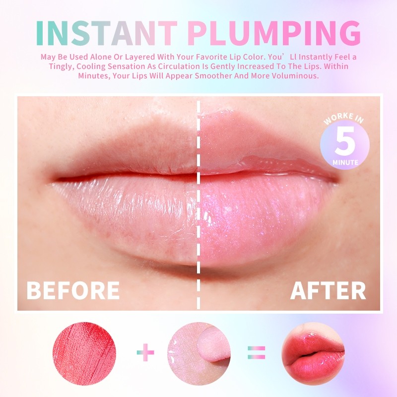 Have Purpose KIMUSE Lip Plumper Visibly Plums Lips Intensely Lasting Fullness Moisturizing Gloss Finish Pluming Makeu...