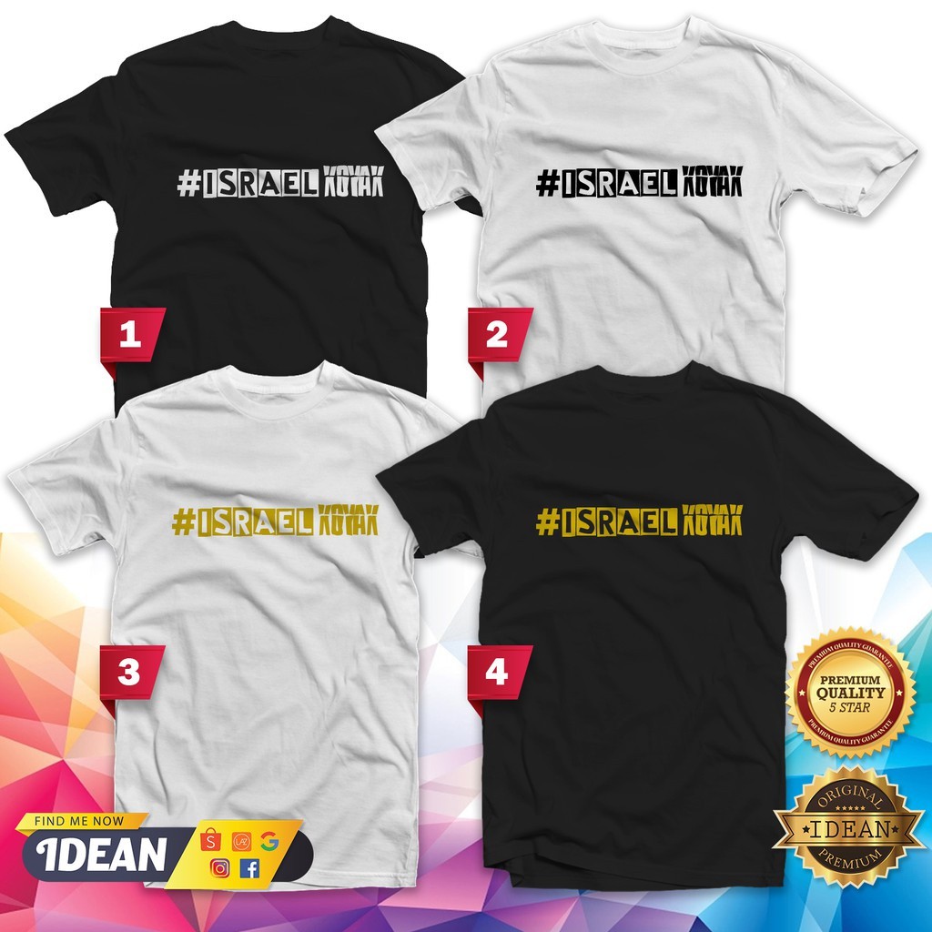 SALE! #ISRAEL KOYAK Tshirt Men Women Cotton Tee Wear Shirt Baju support palestine Clothes fashion Style IDEAN