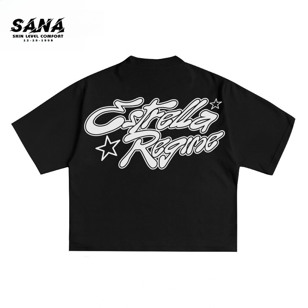 HITAM/PUTIH SANA  T-shirt Heavyweight 20s Regime  shirt t shirt  t shirt lelaki